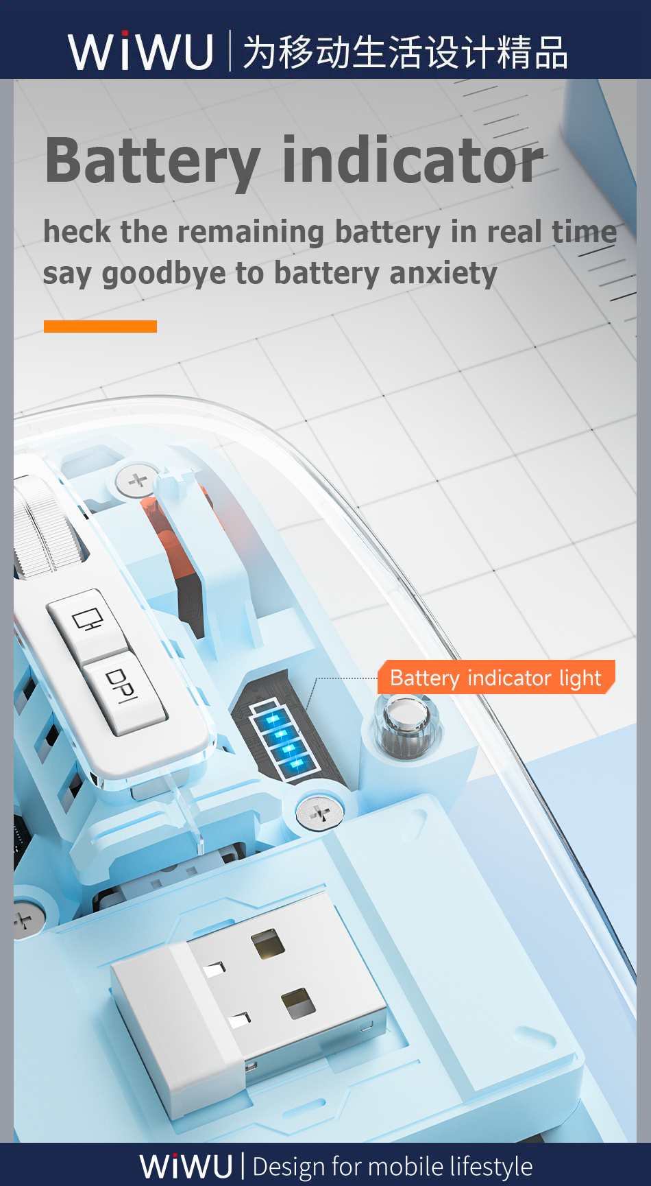 Magnetic Bluetooth Mouse Grey