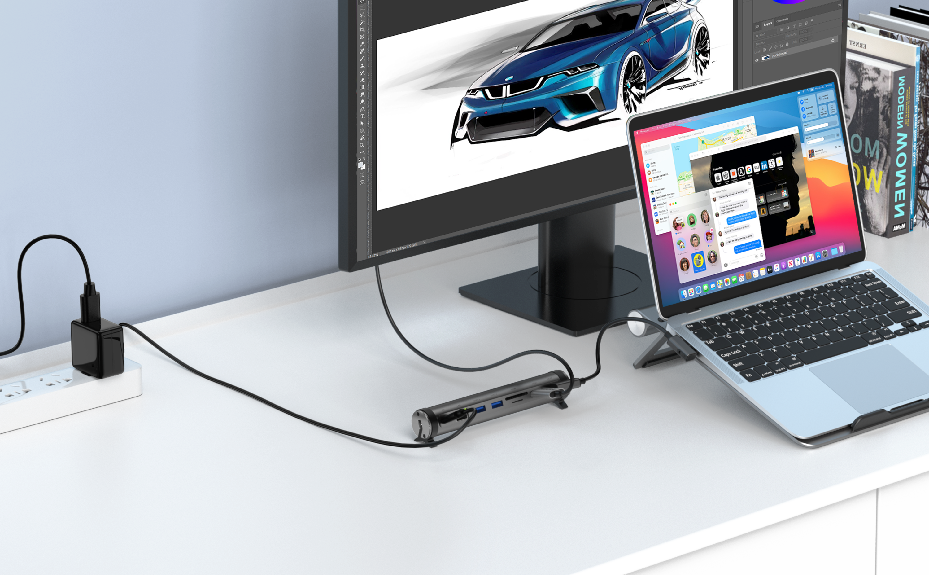 Laptop Stand Hub 8 in 1 A821CH