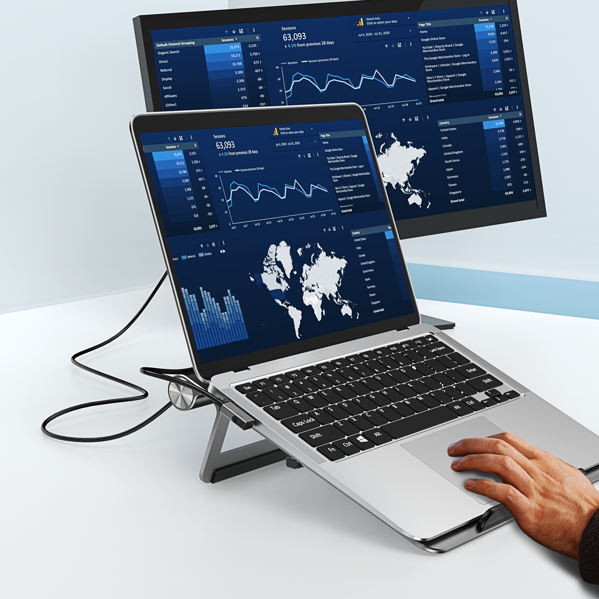 Laptop Stand Hub 8 in 1 A821CH