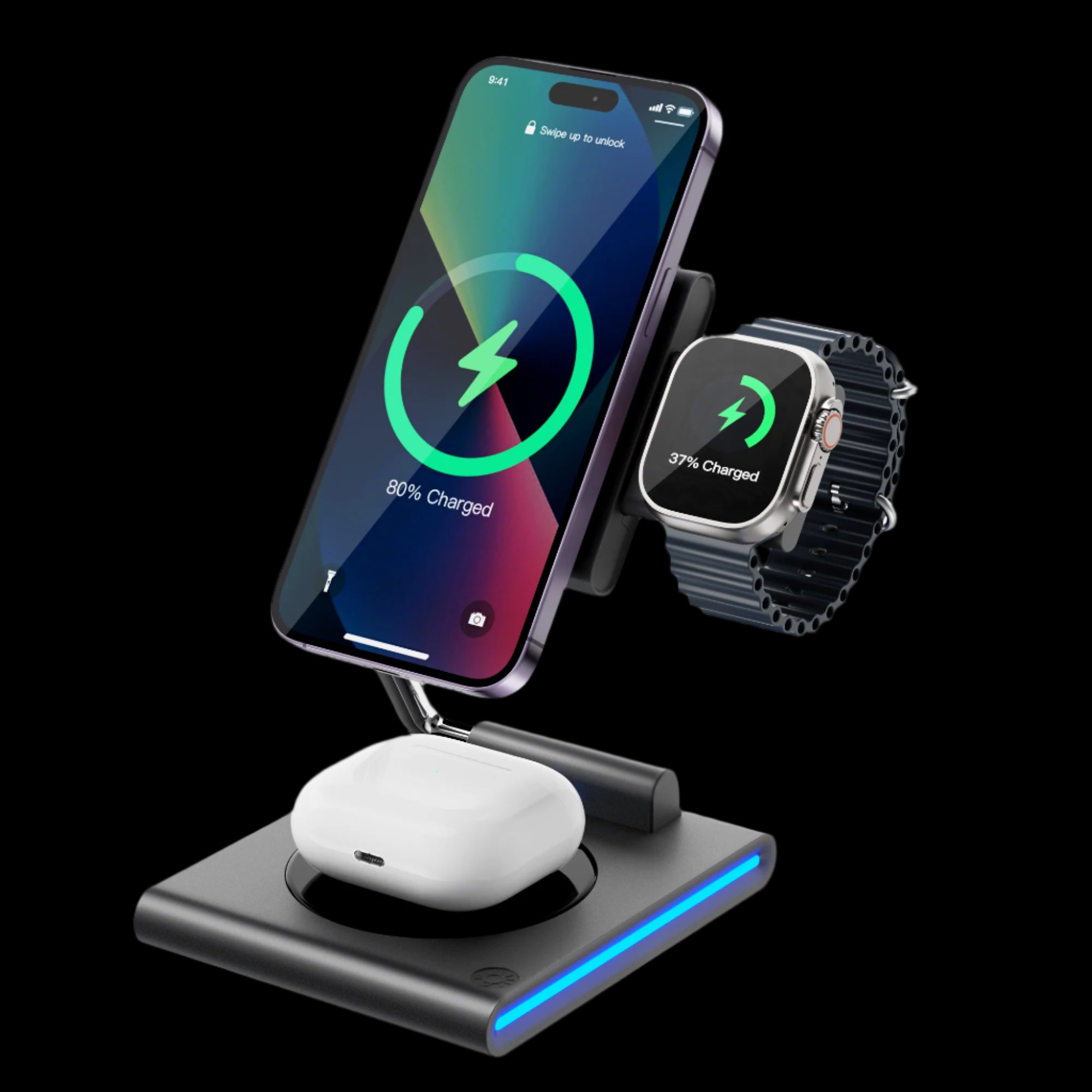 3 in 1 Foldable Wireless Charger W023