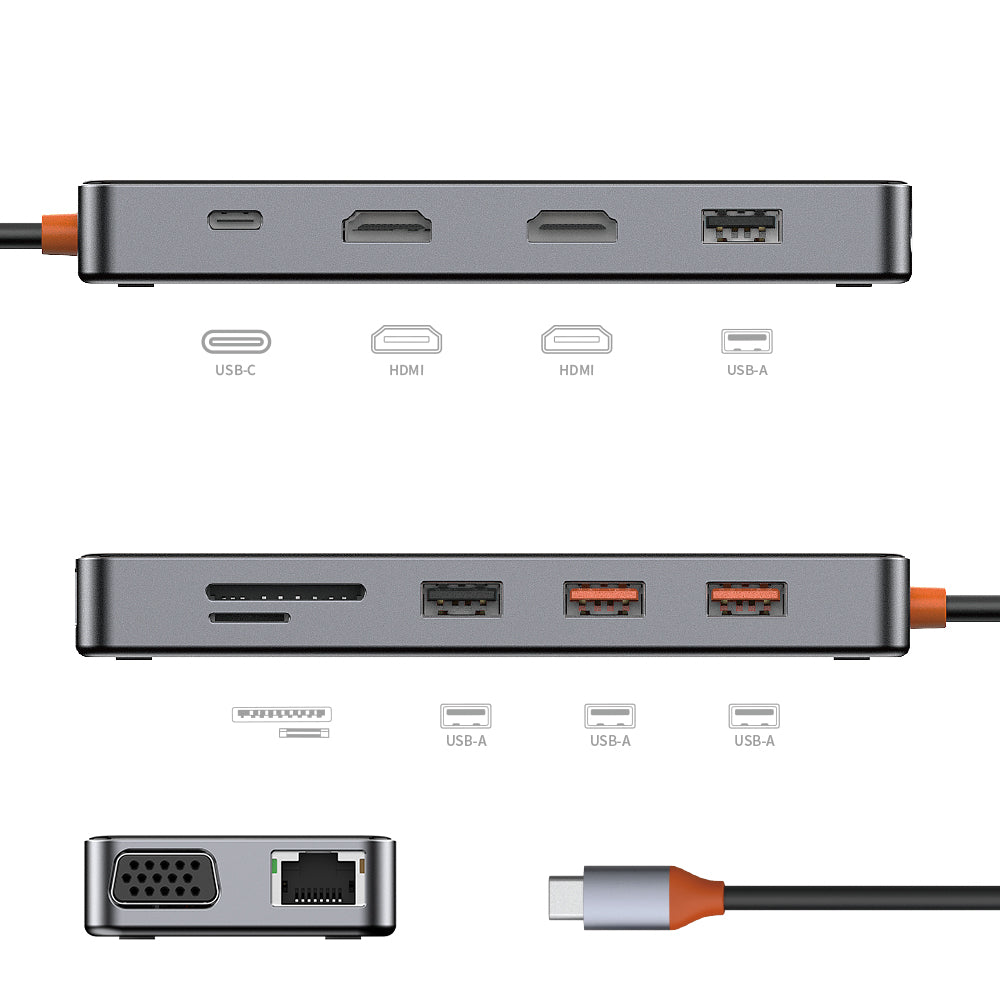 Type-C 12 in 1 Hub