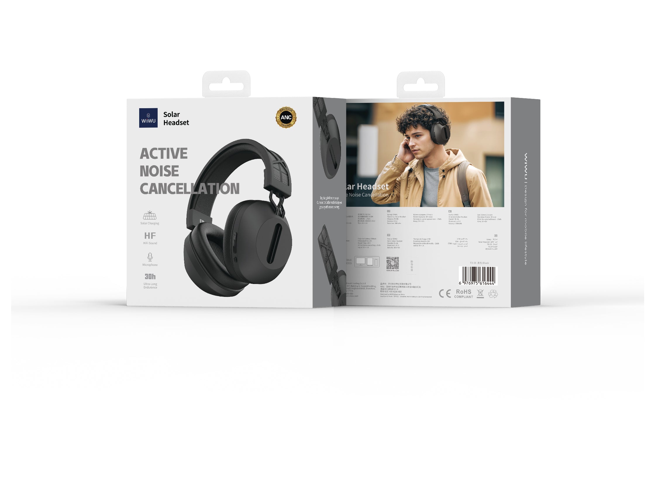 Solar Headset ANC TD-06 Black