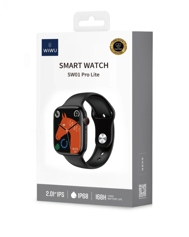 WiWu SW01 Pro Lite Smart Watch Bluetooth Fitness Tracker Heart Rate Sleep Monitor UK