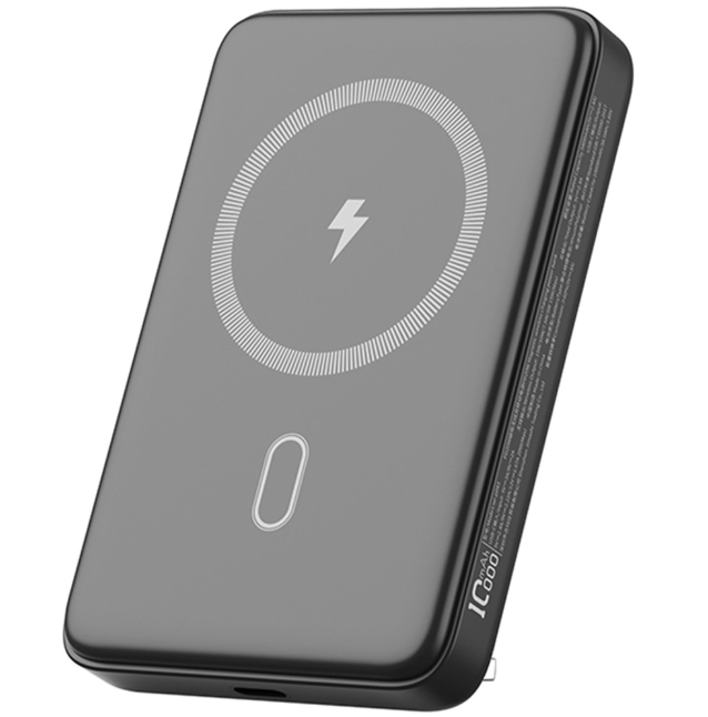 WiWu 10000mAh Magnetic Power Bank P043 Black Fast Wireless Portable Charger for iPhone & MagSafe