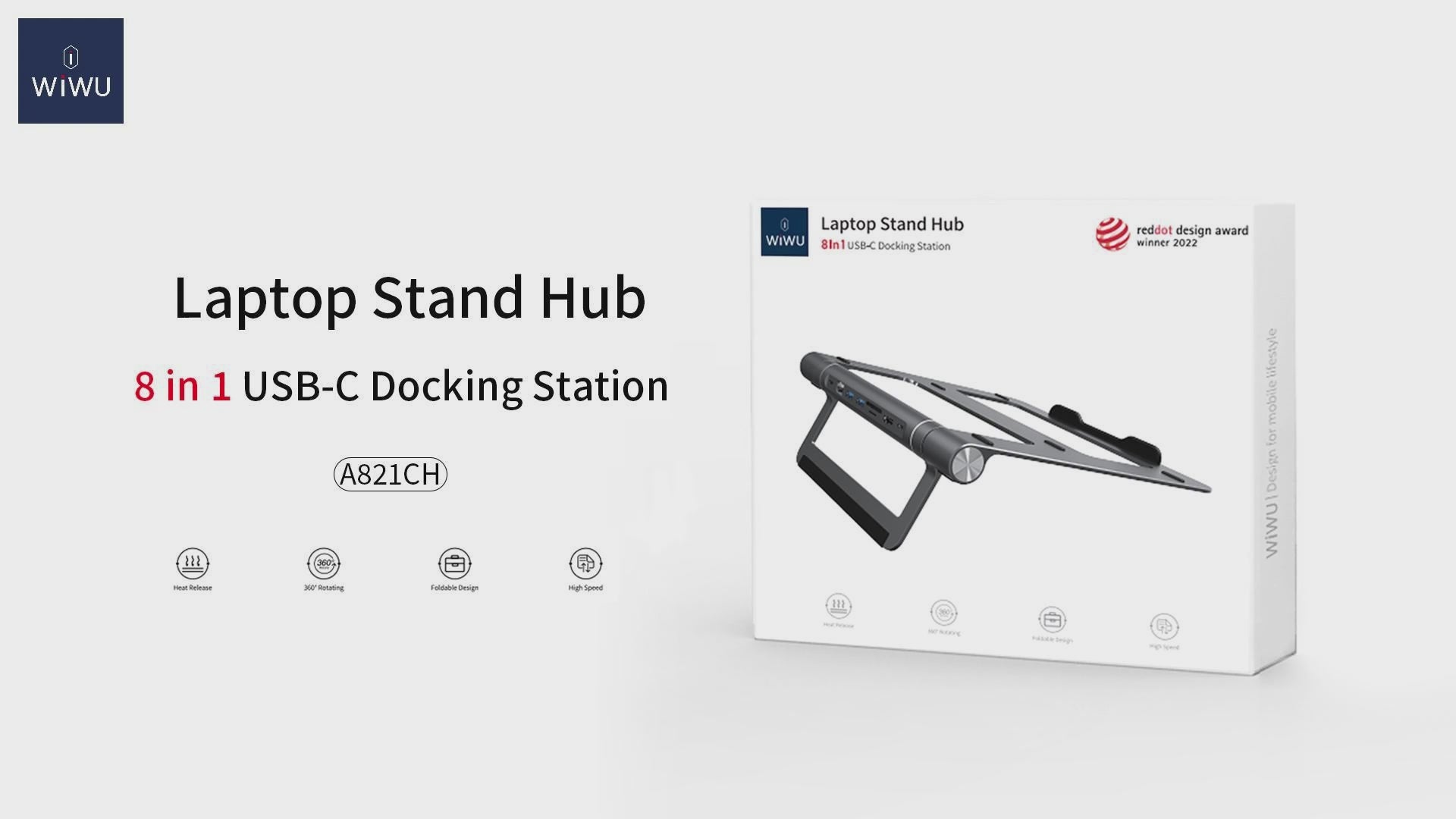 Laptop Stand Hub 8 in 1 A821CH